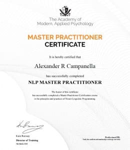 NLP Master Practitioner Certificate